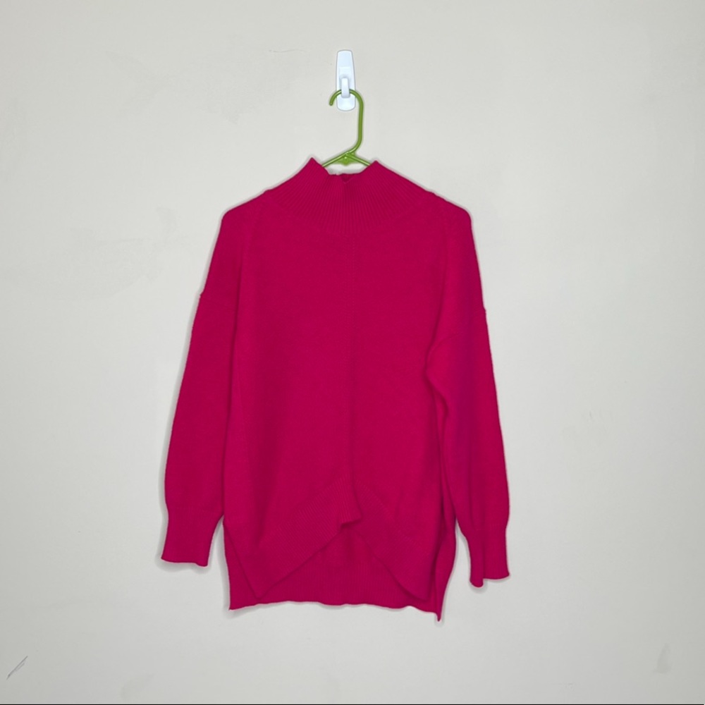 Maeve Fuchsia Pink Cowl Neck Sweater